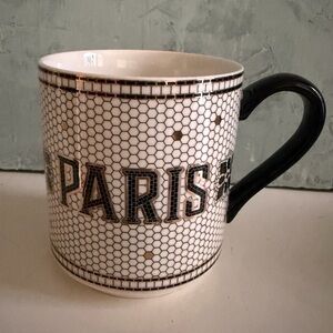 Anthropologie Bistro Tile "PARIS" Mug Paris